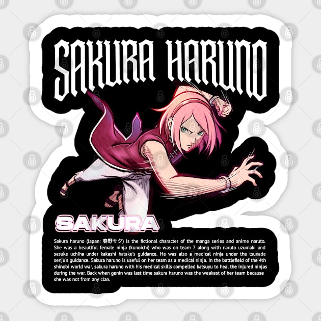 Sakura Uchiha Sticker by creamypaw design